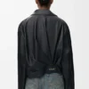 Draped Jacket in Nappa Lambskin