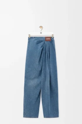 Draped Jeans in Denim