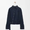 Draped Shirt in Denim