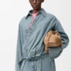 Draped Shirt in Denim