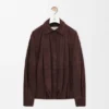 Draped Shirt in Suede Goatskin Draped Shirt in Suede Goatskin