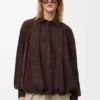 Draped Shirt in Suede Goatskin Draped Shirt in Suede Goatskin