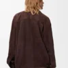 Draped Shirt in Suede Goatskin Draped Shirt in Suede Goatskin