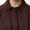 Draped Shirt in Suede Goatskin Draped Shirt in Suede Goatskin
