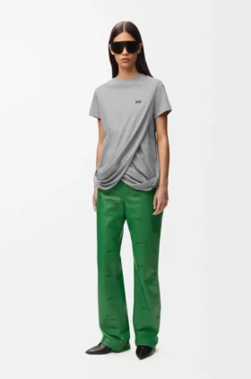 Draped T-Shirt in Cotton