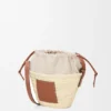 Drawstring Bucket in Palm Leaf and Calfskin Drawstring Bucket in Palm Leaf and Calfskin
