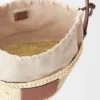 Drawstring Bucket in Palm Leaf and Calfskin Drawstring Bucket in Palm Leaf and Calfskin