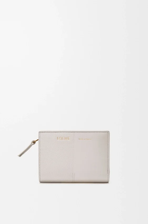 Duet Compact Wallet in Smooth and Grained Calfskin Duet Compact Wallet in Smooth and Grained Calfskin