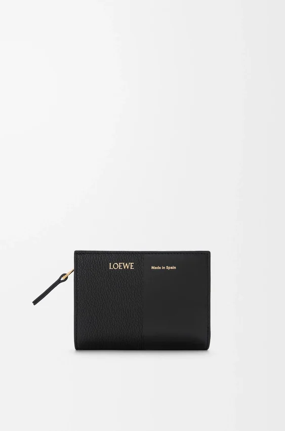 Duet Compact Wallet in Smooth and Grained Calfskin Duet Compact Wallet in Smooth and Grained Calfskin
