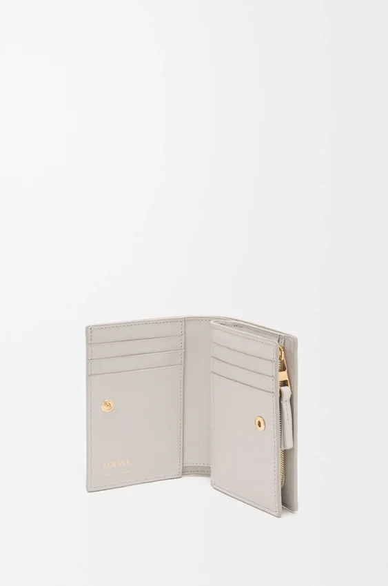 Duet Compact Wallet in Smooth and Grained Calfskin Duet Compact Wallet in Smooth and Grained Calfskin