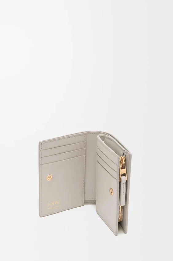 Duet Compact Wallet in Smooth and Grained Calfskin Duet Compact Wallet in Smooth and Grained Calfskin