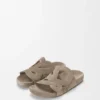 Ease Monogram Slide in Suede Ease Monogram Slide in Suede