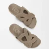 Ease Monogram Slide in Suede Ease Monogram Slide in Suede