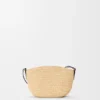 Eclipse Pochette in Raffia and Calfskin