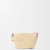 Eclipse Pochette in Raffia and Calfskin