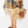 Elephant Basket in Raffia and Calfskin Elephant Basket in Raffia and Calfskin