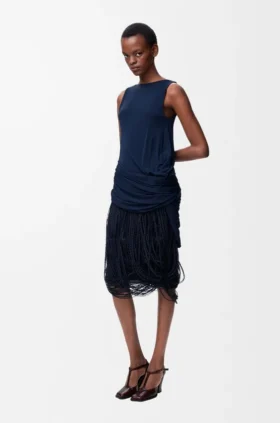 Embellished Dress in Viscose