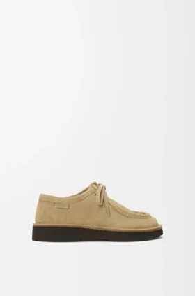 Faro Lace-Up in Suede Calfskin