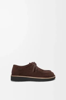 Faro Lace-Up in Suede Calfskin