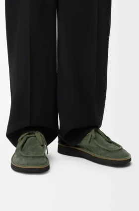 Faro Lace-Up in Suede Calfskin