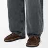 Faro Lace-Up in Suede Calfskin