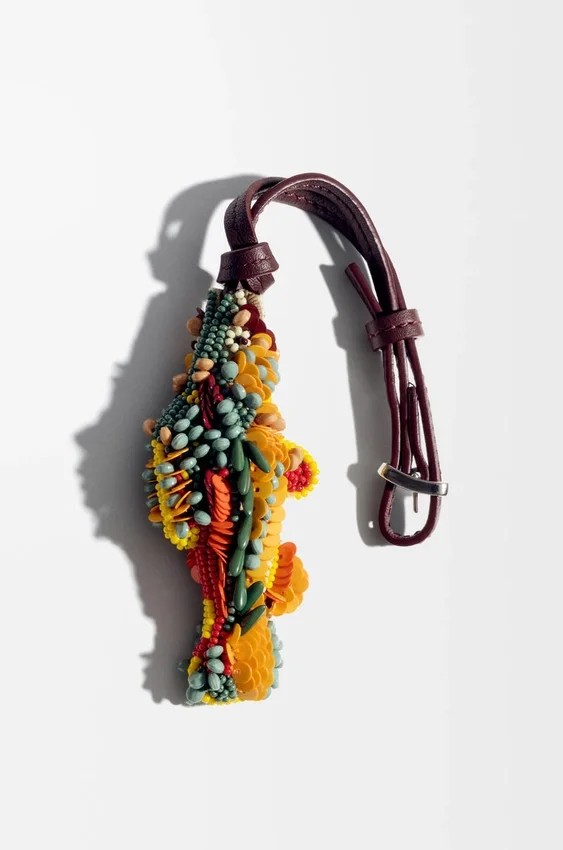 Fish Charm in Felt, Beads and Calfskin Fish Charm in Felt, Beads and Calfskin
