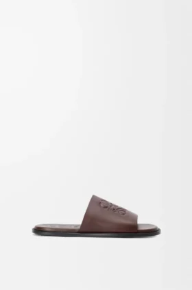 Flex Anagram Slide in Soft Calfskin