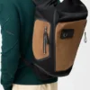 Flex Roll-Top Backpack in Canvas and Suede Flex Roll-Top Backpack in Canvas and Suede
