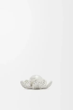 Flower Hat Pendant in Sterling Silver and Crystals