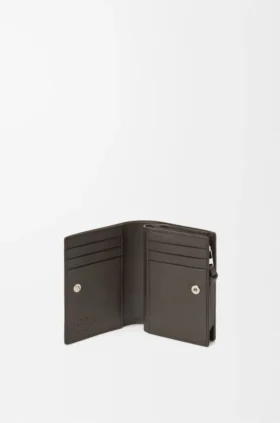 Futurist Cat Compact Wallet in Classic Calfskin
