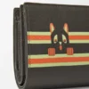 Futurist Cat Compact Wallet in Classic Calfskin Futurist Cat Compact Wallet in Classic Calfskin