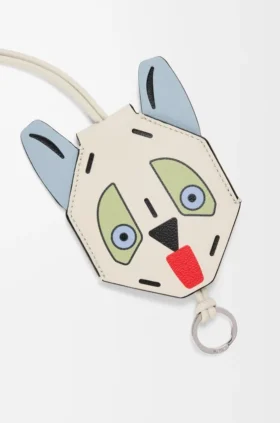 Futurist Cat Keyfob in Calfskin