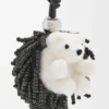 Hedgehog Charm in Felt, Beads and Calfskin Hedgehog Charm in Felt, Beads and Calfskin
