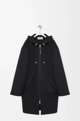 Hooded Coat in Wool