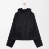 Hooded Jacket in Cotton and Silk