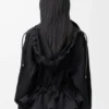 Hooded Jacket in Cotton and Silk