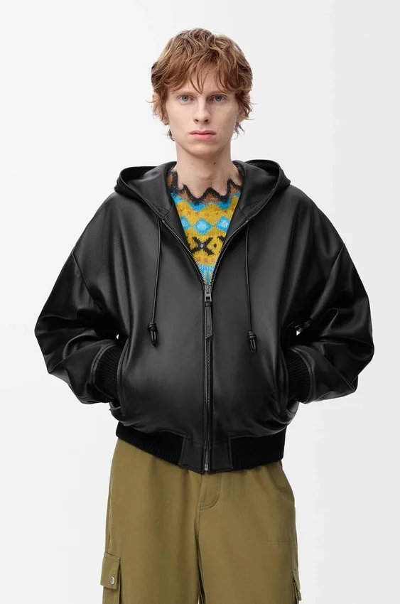 Hooded Jacket in Nappa Lambskin Hooded Jacket in Nappa Lambskin