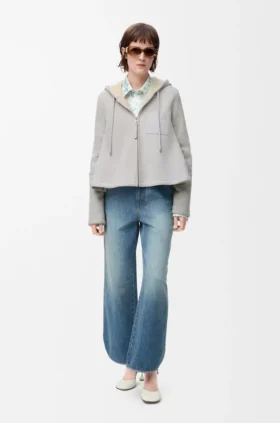 Hooded Jacket in Shearling