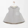 Hooded Vest in Shearling