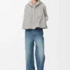 Hooded Vest in Shearling