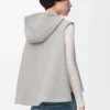 Hooded Vest in Shearling