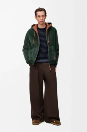 Hoodie in Shearling