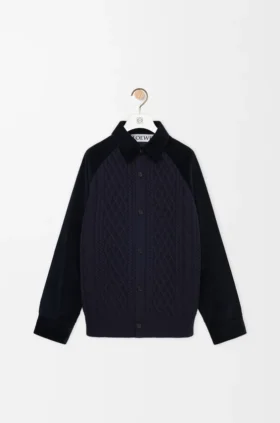 Hybrid Overshirt in Cotton and Wool