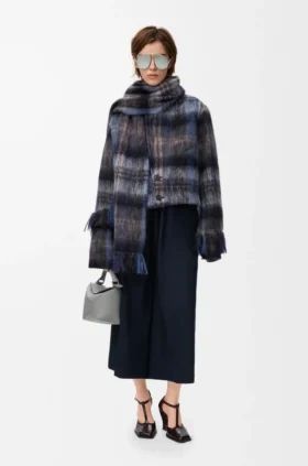 Jacket in Mohair and Wool Blend