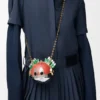 Knight Cat Clutch in Metal and Nappa Lambskin Knight Cat Clutch in Metal and Nappa Lambskin
