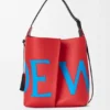 Large Bilbao Bucket Oversized Logo in Smooth Calfskin