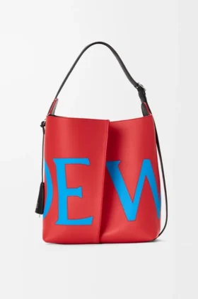Large Bilbao Bucket Oversized Logo in Smooth Calfskin