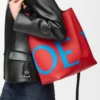 Large Bilbao Bucket Oversized Logo in Smooth Calfskin
