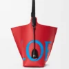 Large Bilbao Bucket Oversized Logo in Smooth Calfskin