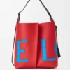 Large Bilbao Bucket Oversized Logo in Smooth Calfskin